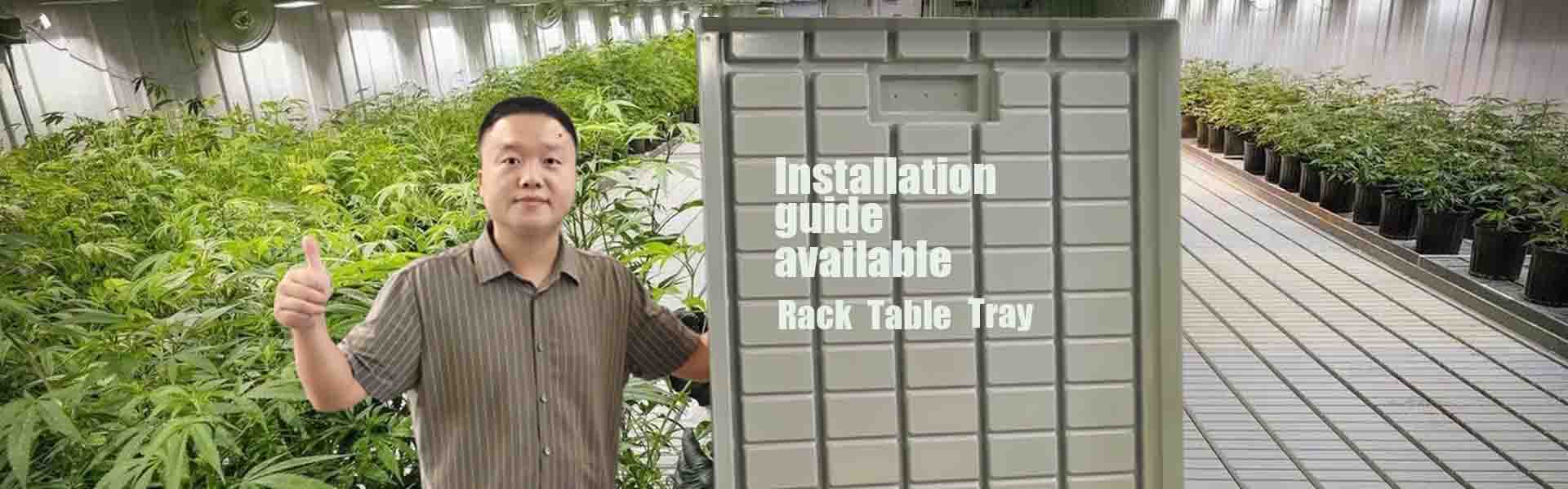flood tray ,rolling grow table , rolling bench ,vertical grow rack manufacturer