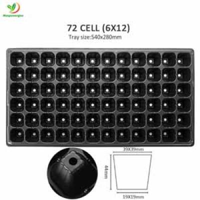 72 Cell Seed Tray Pug for Onion Tomatoes Peppers Parsley Cucumber Propagation
